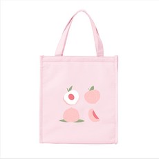 에클리츠 과일 쿨러백 보온 보냉 가방 실크 1도 인쇄 무료, 핑크, 50개