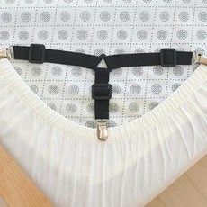 침대 매트리스 고정밴드 이불 시트 패드 밀림방지 커버, 1개, 블랙