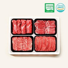 기타 [녹색한우] 무항생재 프리미엄 한우 구이선물세트 1.2kg (1+등급/등심/안심/채끝/특수부위/각300g)