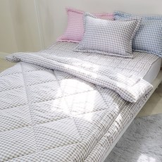 그레이 체크 차렵