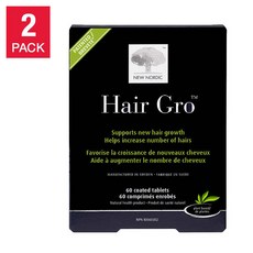 [캐나다 직배송] HAIR GRO 2팩 (60정 x 2) 헤어 그로우 2팩- 2달복용 모발성장 모발증가, 2개, 60정