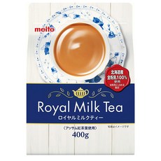 Meito 메이토 Royal Milk Tea 로얄 밀크티 400g x 2봉지 (홋카이도산 생크림 사용), 1세트