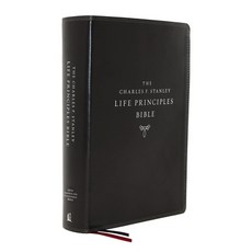 Nasb Charles F. Stanley Life Principles Bible 2nd Edition Leathersoft Black Thumb Indexed Comf... Imitation Leather, Thomas Nelson, English, 9780785225683