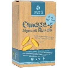 Testa - Cut Out The Middle-Fish - Much Healthier Than Fish Oil - Plant Based GMO-Free Omega-3 DHA +, One Size, One Color