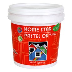 삼화페인트 홈스타파스텔 OK+반광 4L 다용도친환경페인트 방문가구용페인트, 화이트크림색