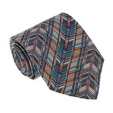 해외1443545 Missoni U8008 turquoiseorange Herringbone 100% 실크 넥타이 for 남자