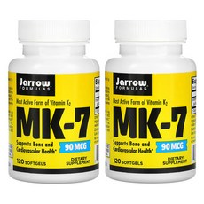 자로우포물러스 MK-7 비타민 K2(MK-7) 90mcg 소프트젤 120정, 2개