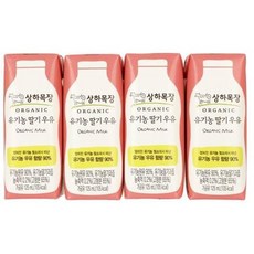 올가 상하목장 유기농 딸기우유 125ml*4입, 21개, 125ml