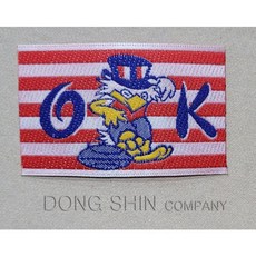 <동신기업> OK 의류 직조 라벨 10개, O K  직조라벨 10개