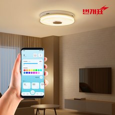 번개표 케이웨이브 스마트 LED방등 공기청정 색변환 리모컨 앱연동 밝기조절