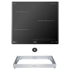 LG 디오스 인덕션 빌트인 3구 전기레인지 다이아몬드 컷팅 글라스 본품 + 프리스탠딩 자재 8.5cm