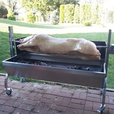 캠핑 바베큐 화로46인치 스테인레스 스틸 bbq 그릴 숯불 돼지 꼬치 구이 로티세리, 220v, 1개