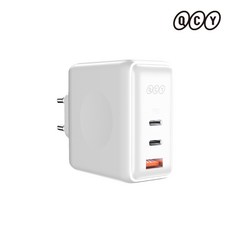 QCY GaN PD 65W 멀티 고속충전기 C타입, 화이트