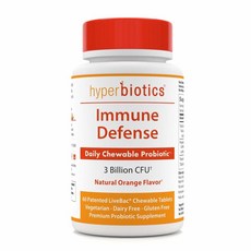 Hyperbiotics 이뮨영양제 추어블 프로바이오틱스 오렌지맛 60개입, 1개
