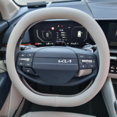 이와이카 자동차 더블D컷 핸들커버 EV3 EV6 EV9 더뉴K8 스포티지2025 카니발2025 토레스 캐스퍼 아우디 Q4 A6 S6 이트론, 웜그레이, 투톤