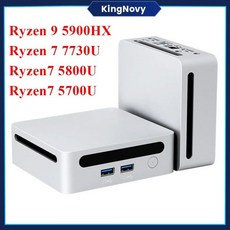 미니 PC AMD Ryzen 9 5900HX R7 5700U 7730U 5800U 5700U 5700U 듀얼 DDR4 64GB NVMe 게이밍 컴퓨터 베어본 8K HT, CHINA, Ryzen 5 5600H