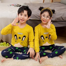 아동 순면 가을옷 가을바지 세트 남아복 여아 내복 중 아동 면 유아 잠옷
