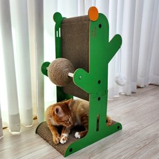 [펫카]고양이 선인장 스크래쳐 평판형 수직형 하이브리드 장난감 리필형, 본품, 1개