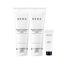 헤라 멜라솔브 프로그램 딥 클렌징 폼 200g 2개 + 리프레싱 클렌징 폼 50g 1개