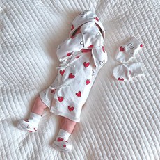 신생아 배냇 저고리 트리베어 신생아 오가닉 4종 세트 배냇저고리 보넷 손싸개 발싸개 출산선물