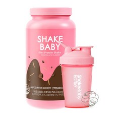 쉐이크베이비 단백질 다이어트 식사대용쉐이크 1입+보틀세트, 쉐이크베이비 초코맛 1개 (750g)+핑크보틀1개, 1개