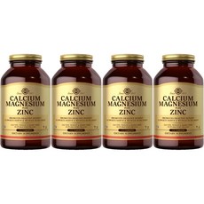  Solgar 솔가 칼슘 마그네슘 플러스 아연 250정 4팩, 4개 