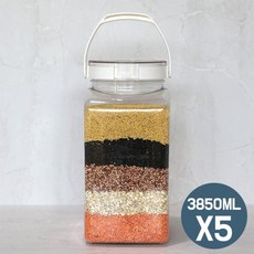 실리쿡 원터치 냉장고 수납 용기 사각 3850ml, 5개입, 1개