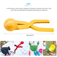 4 1pc 귀여운 오리 쌀 금형 DIY 눈덩이 제조기 겨울 눈 어린이와 성인을위한 핸들 동물 셰이퍼, yellow