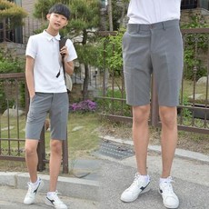 교복반바지연그레이