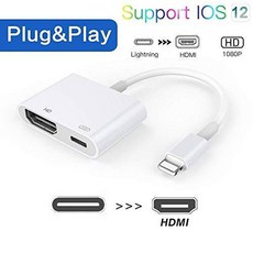 라이트닝 to HDMI 디지털 어댑터 라이트닝 디지털 AV 어댑터 컨버터 with ?, 상세내용참조