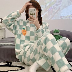 리앤베르 여성 겨울 수면 잠옷 상하 세트