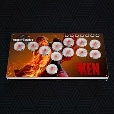 히트박스 아케이드 파이트 스틱 모든 버튼 미니 스타일 컨트롤러 PC PS4 NS 라즈베리 파이 피코용 새로운 슬림 박스 R3 격투 게임 조이스틱, [02] KEN, 1개, 02 KEN