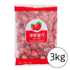냉동 딸기 100% 무첨가딸기, 3개, 1KG