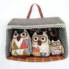 화이트퀼트 (화이트퀼트) 퀼트 부엉이 가족 장식품