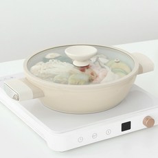 코지 크림 IH 풀 인덕션 냄비 전골 24cm