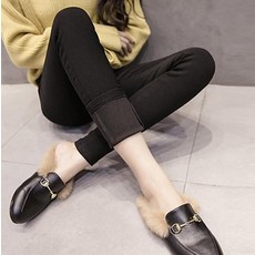 아주좋은 하우스 겨울 가을 계절 두터운 융털 레깅스바지 여자 핏아우터 슬림 스키니핏 긴바지 트렌드
