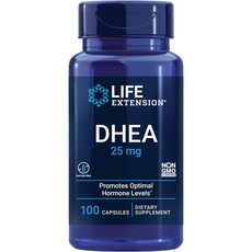 라이프 익스텐션 DHEA 25mg 100 캡슐 스트레스 호르몬 수치 완화, 100정, 1개