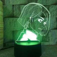 주술회전 아크릴 피규어 30종 LED 무드등 굿즈 16색 조명 고죠 사토루 노바라이타도리 유지 주술 리턴 주변 소야등 오조오칠해하유걸 호장아사히토 핸드메이드 추천, 칠색 균열 받침대 + O개