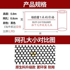 네트망 방충망 울타리 베란다 안전망 문 고양이 방범창 모기장 곤충 방지, 블랙 쉴드 - 0.8m 폭 -0.8홀, 1개