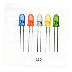 LED 녹색5*(10개묶음) 적색 황색 흰색 발광다이오드5mm 전자기기기능사 공개문제, LED 청색 5*(10개묶음), 10개 - 고압다이오드