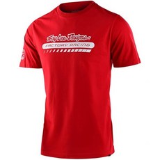 Troy Lee Designs 반팔 티셔츠 TLD Factory Racing 1223482, Small_Red, 1개
