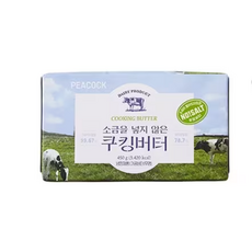 [피코크] 소금을 넣지 않은 쿠킹버터 450g, 아이스보냉백포장, 1개