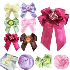 완성리본 대형 리본완제품 (10개입) 약11.5cmx14cm 선물포장 장식 6칼라, 보라-10개, 10개