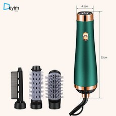 Deyim tech 음이온 봉고데기 헤어드라이어 고데기 고데기빗 3in1 XD331, 그린