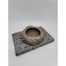 JIF 암석디자인 밀웜 웜디쉬 레오파드게코 크레스티드게코 도마뱀 밥그릇, 1개