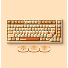 [ XC샵 ] Akko x MONSGEEK MG75W /MG108B 찐빵랜드 무선 기계식 게이밍 키보드 RGB램프 MOG높이 PBT키캡 전키핫스왑DIY, 아이스크림퍼플축, MG75W-MOG 2모드