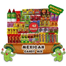 36 Count (Pack of 1) Mexican Candy Assortment Sna 36개(1팩) 멕시코 캔디 모듬 스낵 팩 - 다양한 매콤 달콤 신 캔디 Lucas