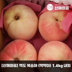 [산해마을] 백도 복숭아(딱딱이) 2.5kg내외(10-15/소과), 단품