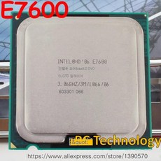 인텔 코어 2 듀오 프로세서 데스크탑 CPU E7600 3M 캐시 3.06 GHz1066 1 일 이내, 한개옵션0