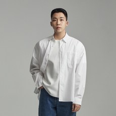 가먼트다잉 세미오버핏 남자 여름 셔츠 긴팔 면 남방 [화이트/옐로우/블루] 무지 셔츠 자켓